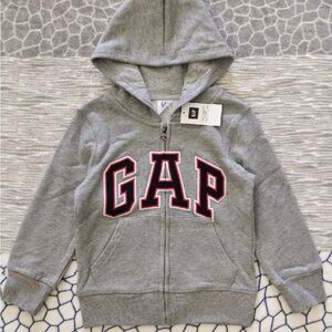 GAP Kids Heather Gray Hoodie with Logo